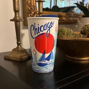 Starbucks Chicago Ceramic Coffee Mug - Red & Blue